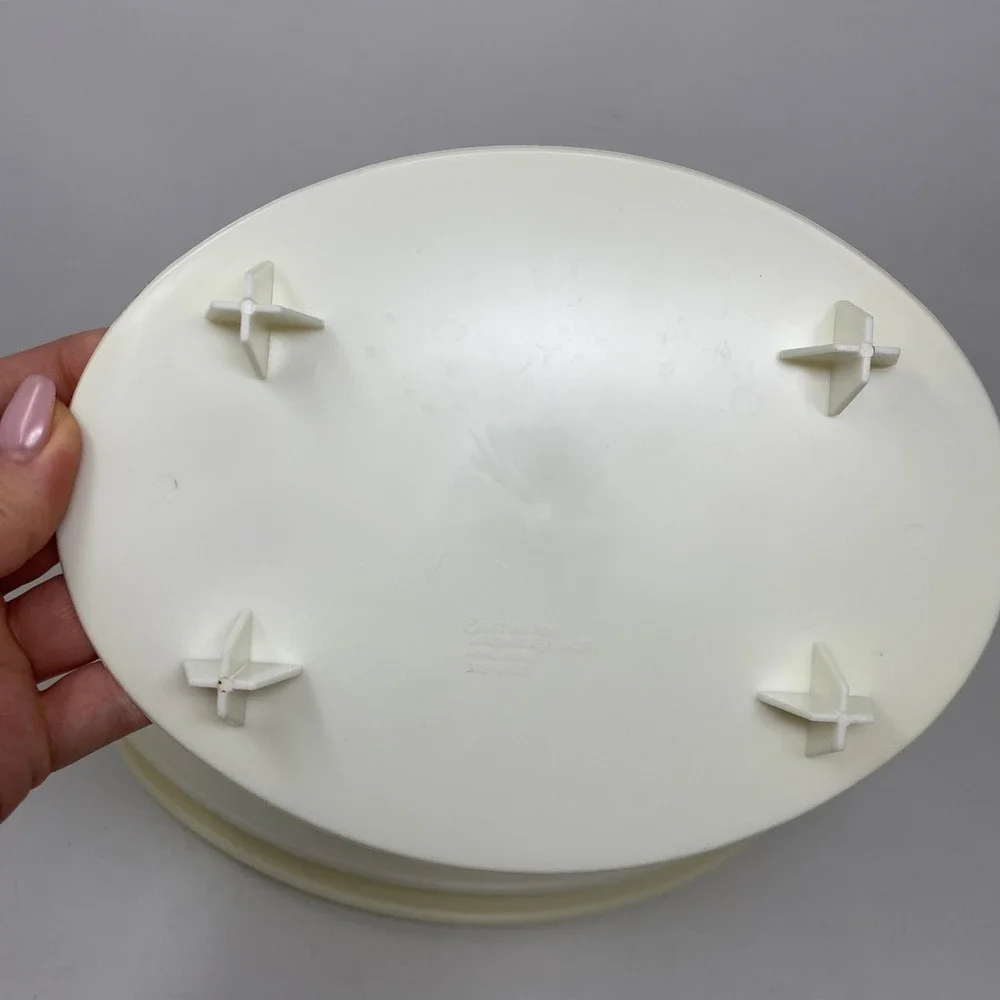 Vintage Wilton 6pc Oval Wedding Cake Separator Plates Stand Professional Baker